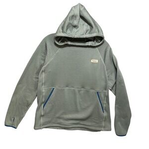 Fayettechill Mountain Co Jane Pullover Hoodie Sage Green Grid Fleece Womens L